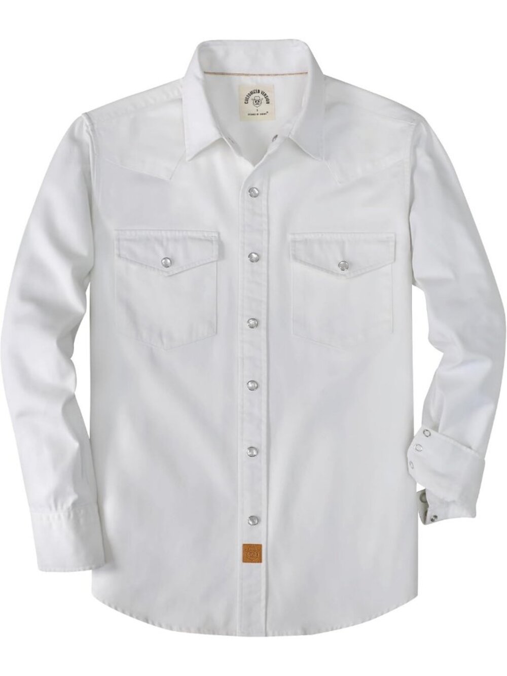 Men's Long Sleeve Pearl Snap Shirt - Casual Western Workwear, 7.2 oz Comfort